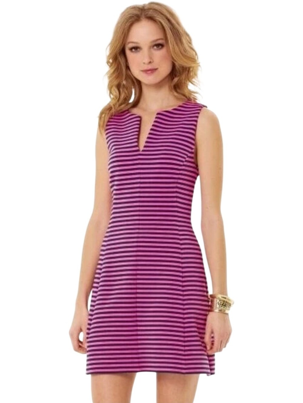 Lilly Pulitzer Brielle Classic Preppy Striped Fit & Flare Resortwear Dress XL